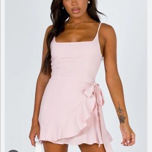 Pink wrap dress!